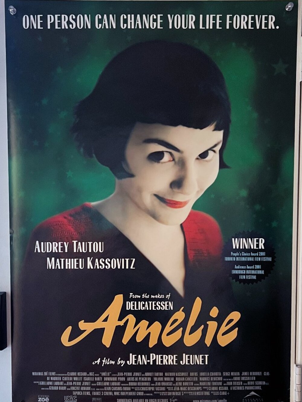 AMELIE (2001) - ORIGINAL SINGLE SIDED CANADIAN MOVIE POSTER